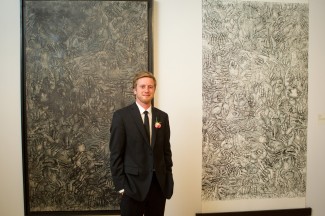 Charles Goodman '12 shows off his work last year