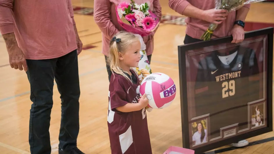 Emerson Murray with her Mom's Number 29 Jersey